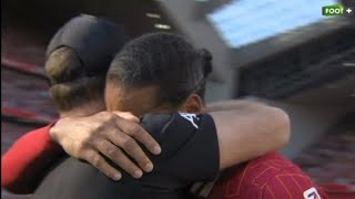 🥺❤️ Jurgen Klopp and Virgil van Dijk in an emotional embrace after the final whistle [upl. by Aneleasor]