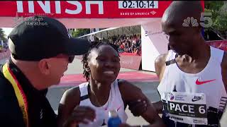 The moment Ruth Chepngetich breaks WORLD RECORD for womens marathon time [upl. by Assirak]