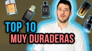 Top 10 mejores fragancias que duran muchísimo [upl. by Attennot]