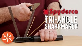 How to Sharpen Your Knives with the Spyderco TriAngle Sharpmaker Knife Sharpener [upl. by Jaret]