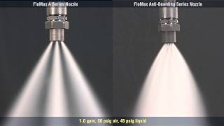 FloMax® Nozzle Comparison Standard vs AntiBearding from Spraying Systems Co [upl. by Ahsatin88]