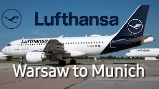 4K60fps Lufthansa Warsaw to Munich Airbus A319TRIP REPORTFULL FLIGHT [upl. by Nanci]