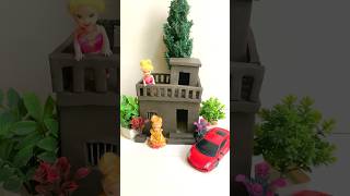 Destroying a beautiful miniature clay house 🏘️ ❤️ diy craft shorts viralvideo [upl. by Hollah]