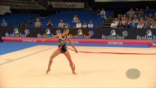 Margarita MAMUN RUS 2015 Rhythmic Worlds Stuttgart  Qualifications Ribbon [upl. by Yenolem680]