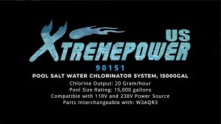 XtremepowerUS 15000GAL Pool Salt Water Chlorinator System Instruction 90151 [upl. by Atelokin]