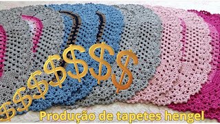 Produção de crochê  linda tapete hengel✅ venda rápida✅ tapete econômico artesanato crochet [upl. by Airak]