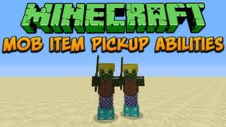 Minecraft Mob Item Pickup Abilities [upl. by Savanna]