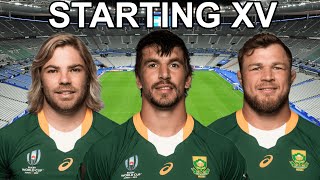 My SPRINGBOKS Starting XV for RUGBY WORLD CUP 2023 [upl. by Eerihs556]