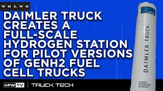 Daimler Truck creates a fullscale hydrogen station for pilot versions of GenH2 fuel cell trucks [upl. by Jann]