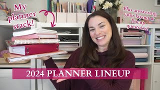 Planner Lineup  My 2024 Planner System amp Stack  Answering your planner stack amp layout questions [upl. by Goeger]