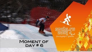 Day 7  Snowboard moment of the day  Sochi 2014 Winter Paralympic Games [upl. by Ahsiym]