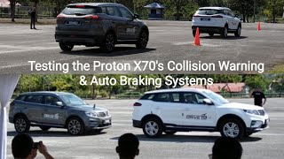 Proton X70 Premium  Forward Collision Warning FCW amp Autonomous Emergency Braking AEB Tested [upl. by Lezirg314]