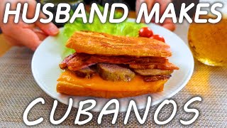 【Husband Cooking】CubanosRoast Pork Sandwich inspired by quotChefquot [upl. by Inhsor672]