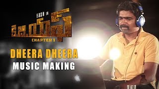 Dheera Dheera Music Making Video  KGF Telugu  Yash  Prashanth Neel  Hombale Films [upl. by Ekoorb]