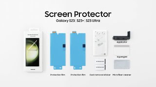 Galaxy S23 Series How to apply Screen Protector  Samsung [upl. by Latham]