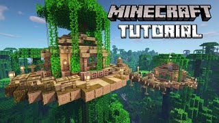 Minecraft Aesthetic Beginner Survival Tree House Tutorial  Jungle Biome [upl. by Nassi781]