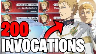 200 INVOCATIONS NOUVELLE BANNIERE LIMITÉ JULIUS NOVACHRONO LEMPEREUR MAGE  BLACK CLOVER MOBILE [upl. by Lytsyrk]