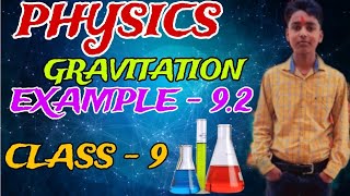 Science class 9  Gravitation chapter Example 92  Physics example 92 solved [upl. by Claiborne583]