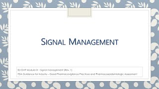 Signal Management [upl. by Beth]