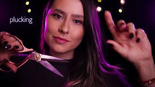 ASMR Removing negative energy with scissors ✂🤏 Hand movements mouth sounds minimal talking [upl. by Leveridge]