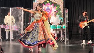 Aishwarya Majmudar  Garba Night  Perth Australia 2024 [upl. by Weidman]