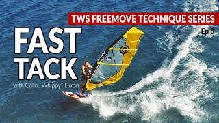 Episode 8 FAST TACK tacking on the wave board how to tips technique tutorial windsurfing [upl. by Eetsim]