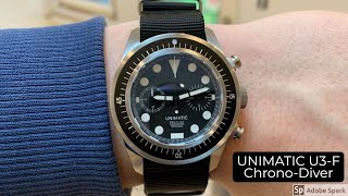 UNIMATIC U3F 2020 Modello Tre Chrono Diver Unboxing [upl. by Hessney618]