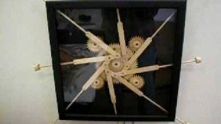 Wooden Gear Kinetic Art Prototype Mechanism 1 [upl. by Onilegna]