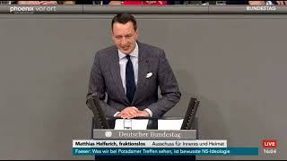 Matthias Helferich Rede im Bundestag zu alles Rechtsextremequot in Deutschland [upl. by Mechling195]