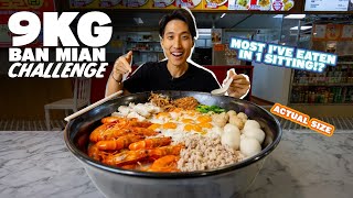 9KG LEGENDARY GEYLANG BANMIAN EATING CHALLENGE  BIGGEST BOWL OF HANDMADE NOODLES EATEN SOLO [upl. by Nikal]