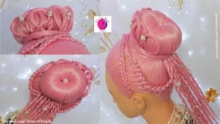 RECOGIDO ALTO ELEGANTE CON TRENZAS PARA NOVIA  QUINCEAÑERA GRADUACION  FIESTA [upl. by Eniledam]