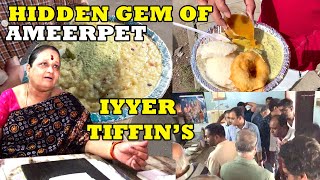 IYER Tiffin Centre  40 Years Old  Hidden Gem of Ameerpet  Idly  Vada  Pongal  Upma  Hyderabad [upl. by Loyce]