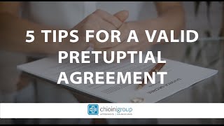 5 Tips For a Valid Prenuptial Agreement [upl. by Llewop]