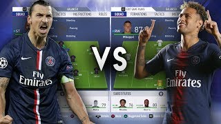 Zlatan Ibrahimovics PSG VS Neymars PSG  FIFA 19 Experiment [upl. by Omari653]