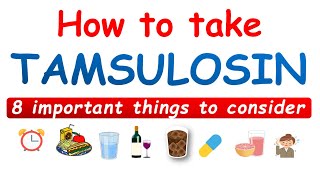 Tamsulosin Flomax  How to take 8 important things to consider [upl. by Attekram149]