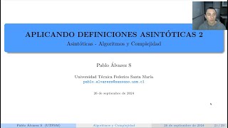 Aplicando Definiciones 2 Asintóticas  Algoritmos y Complejidad [upl. by Akinaj]