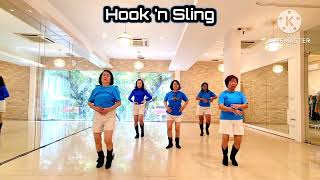 Hook n Sling  Line Dance  Demo  Beauty LD Aldiron Hero  Mei2 LD Class [upl. by Lagasse]