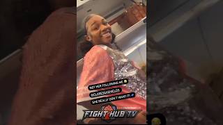 Claressa Shields CONFRONTS Alicia Baumgardner on PLANE both EXCHANGE words [upl. by Zachariah447]