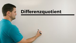 Differenzenquotient Differentialquotient Tangentengleichung Totales Differential  Daniel Jung [upl. by Olrac]