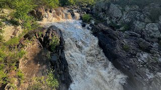 Kayaking High Water Great Falls  Bridge Channel Personal First Descent PFD [upl. by Hsemin931]