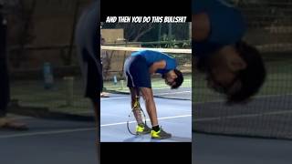 Embarrassing tennis moment tennisplayer tennislife bloopers tennismatch federer nadal [upl. by Sissie990]