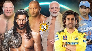 Modi ji MS dhoni amp Sachin Paji Are Ready to Face Roman Brock amp Batista  WWE 2K24 [upl. by Niccolo]