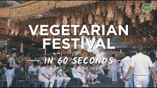 Thailands Vegetarian Festival In 60 Seconds  Coconuts TV [upl. by Atterg]