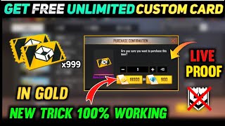 How To Get Free Custom Room Card In Free Fire  Unlimited Custom Room Card New Trick Free Fire [upl. by Haidebez]