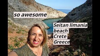 SEITAN LIMANIA BEACH ChaniaCreteGreece in winter [upl. by Nelak]