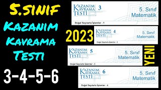 5SINIF MATEMATİK KAZANIM KAVRAMA TESTİ 3456 YENİ 2023  DOĞAL SAYILARDA ISLEMLER [upl. by Skardol989]