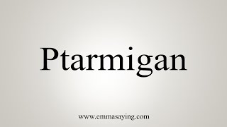 How To Say Ptarmigan [upl. by Chapell]