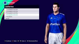 UNIFORME CASA DO CRUZEIRO 2024 PES 2021 PS4 PS5 PC [upl. by Bennion]