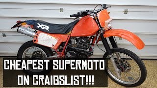 My new 1983 XR500r the cheapest supermoto on Craigslist Can I even start it [upl. by Huberty670]