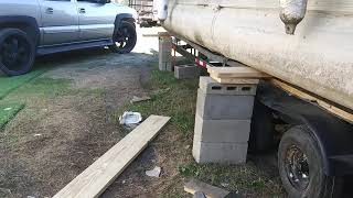 removing pontoon boat trailer [upl. by Stearne]